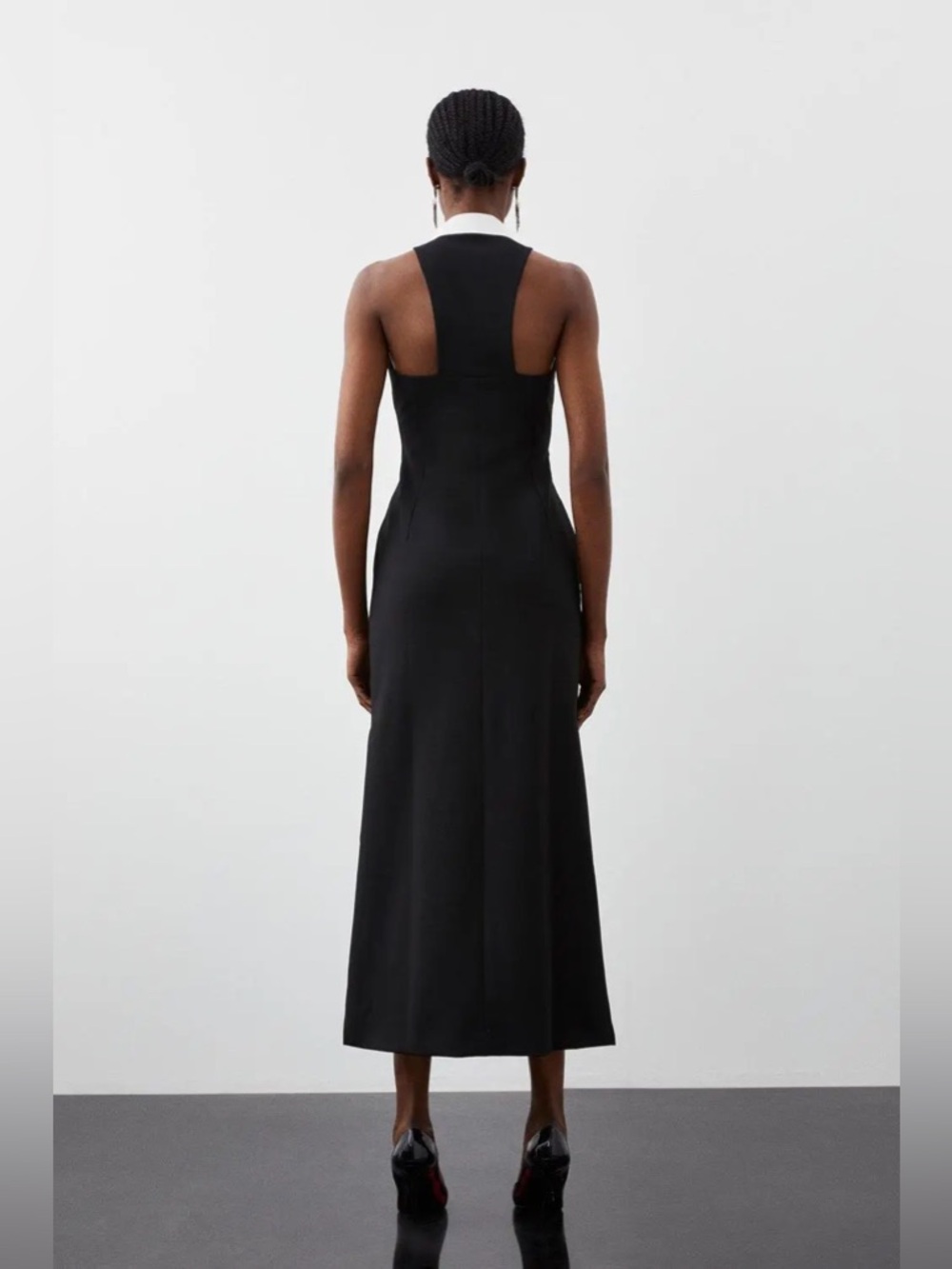 Karen Millen Tuxedo Halter Neck Dress NWT - Picture 2 of 11